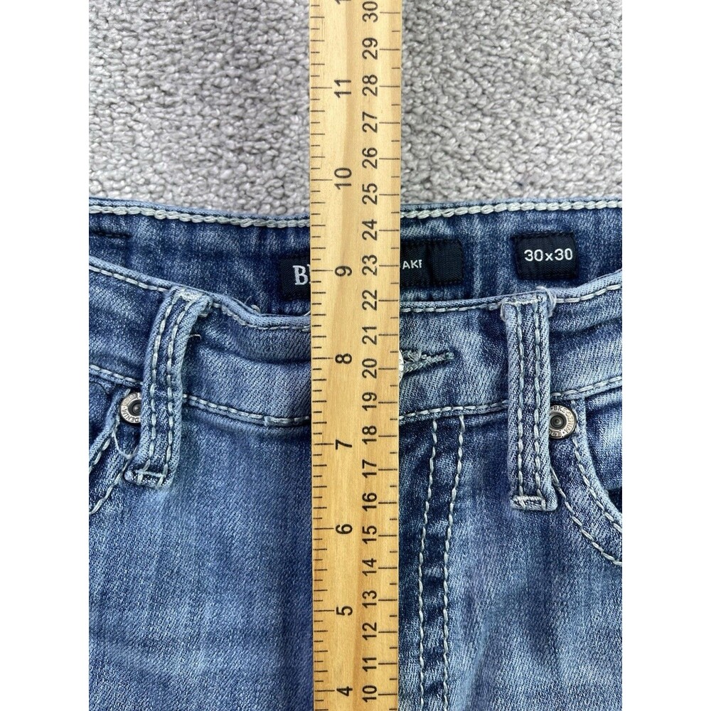 BKE Jake Jeans Mens 30X28 Blue Straight Medium Wash Stretch Comfort Preppy Denim - Picture 10 of 13